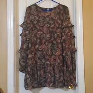 Very‎ J tunic shirt with ruffle sleeves